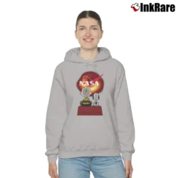 Women’s NASA Black Hole M87 Snoopy Science Fan Cozy Hoodie in sport grey | Warm, Structured, Stylish