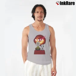 Men’s NASA Black Hole M87 Snoopy Science Fan Tank Top in sport grey | Breathable, Active-Friendly Design