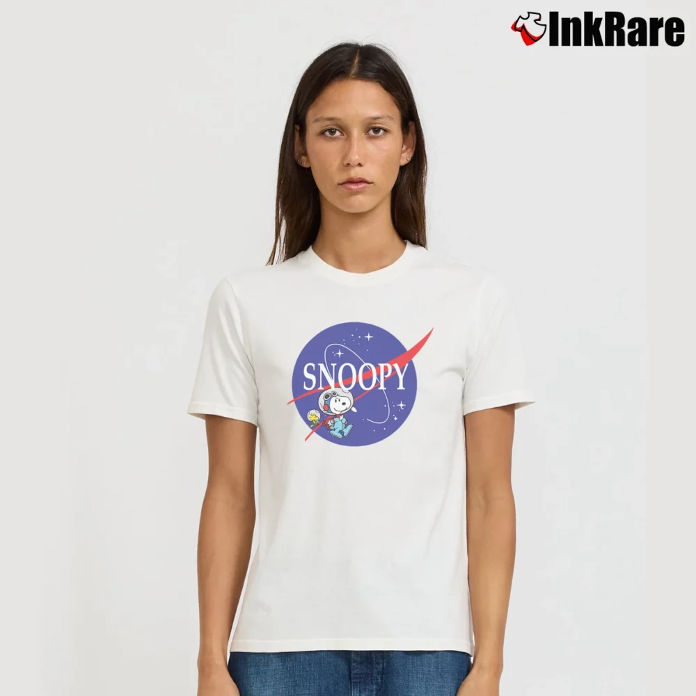 Women’s Nasa Snoopy T-Shirt in white | Soft, Flattering Fit