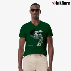 Men’s Nasa Spacex Dragon Capsule Iss Graphic V-Neck Tee in forest green | Sharp, Breathable, Everyday Staple
