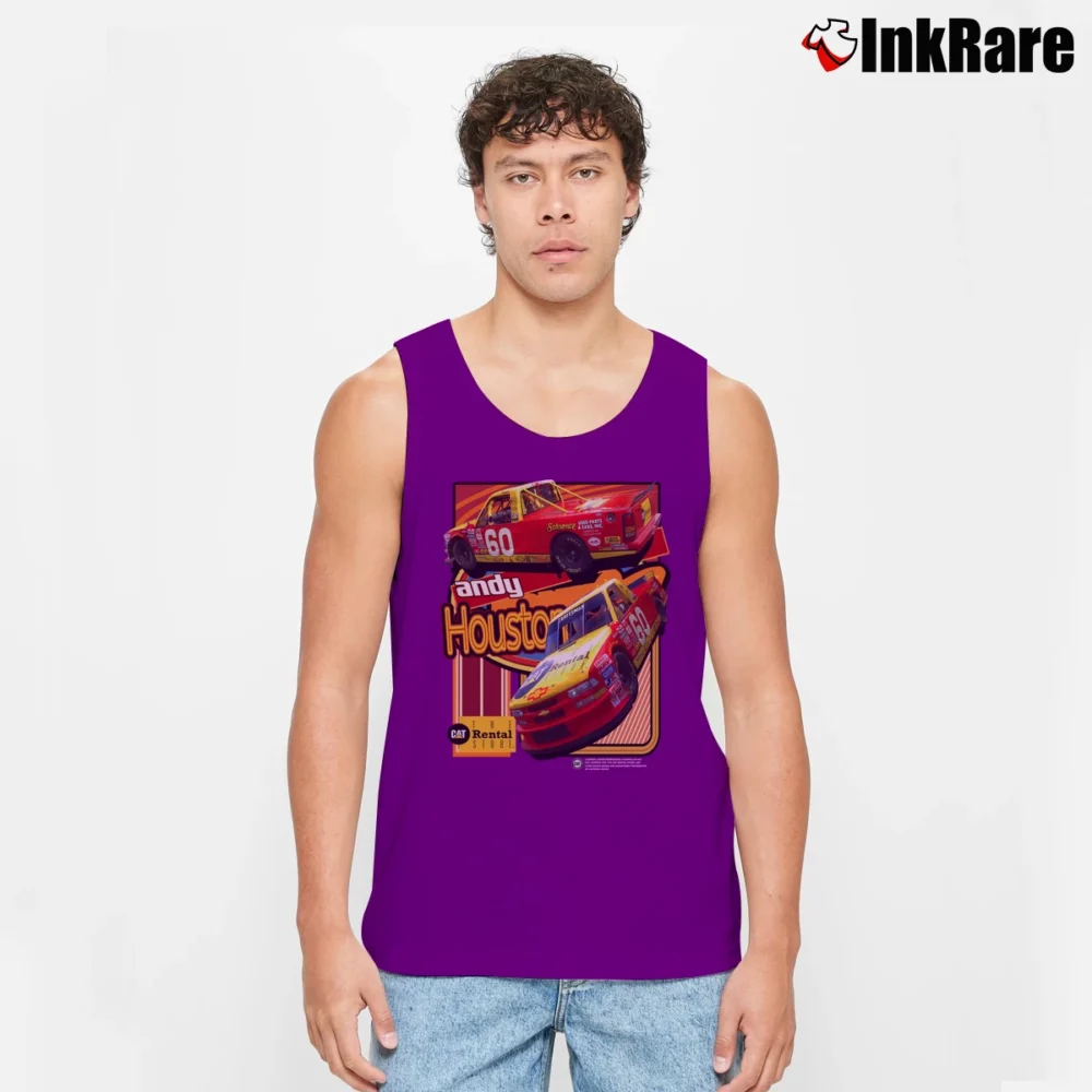 Men’s Nascar Truck Series Andy Houston Cat 60 Tank Top in purple | Breathable, Active-Friendly Design