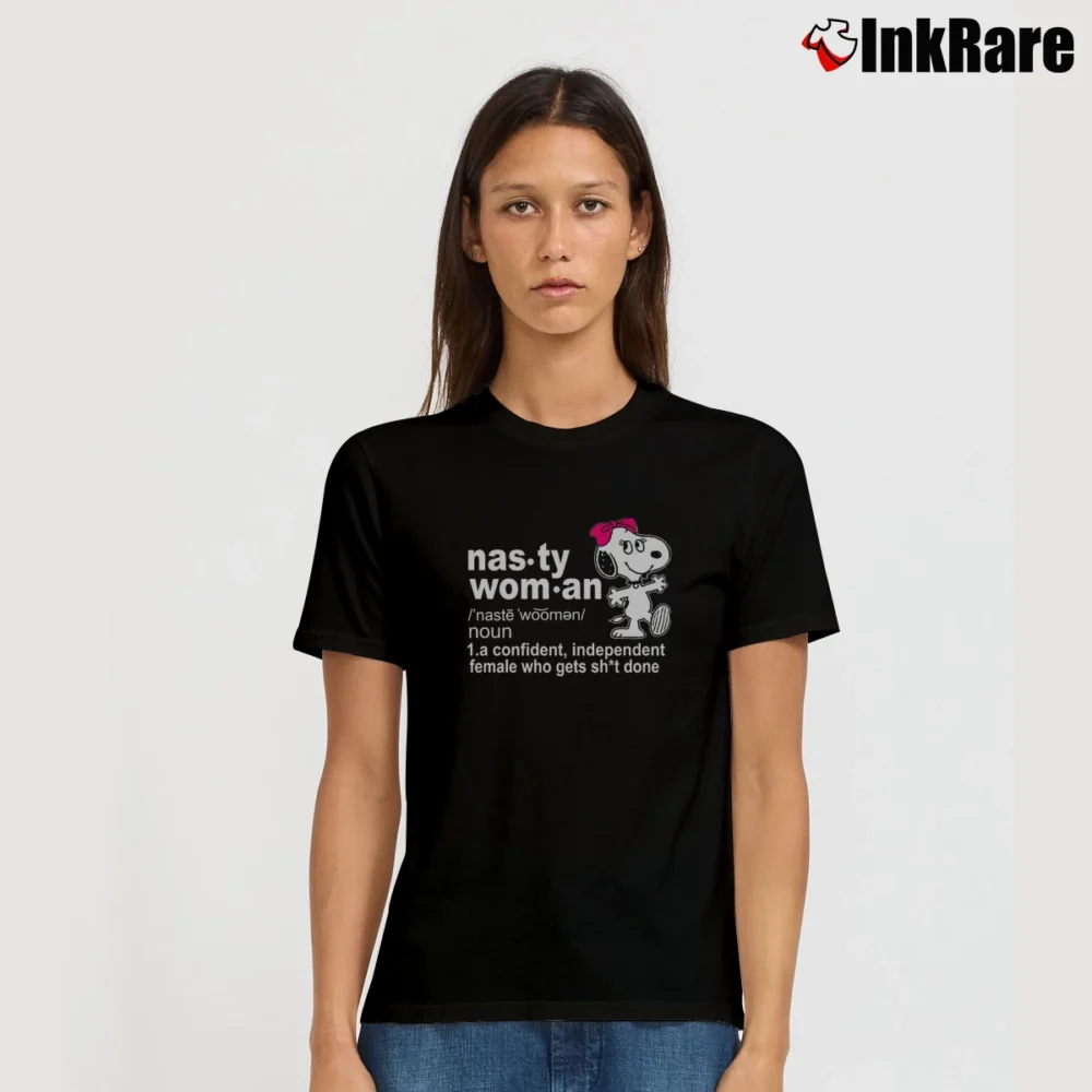 Women’s Nasty Woman Snoopy T-Shirt in black | Soft, Flattering Fit
