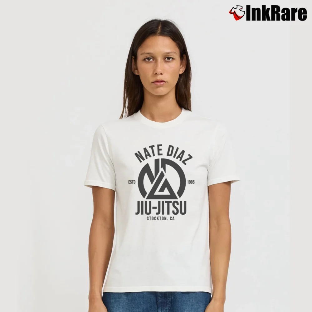 Women’s Nate Diaz Ufc Mma Logo Signature T-Shirt in white | Soft, Flattering Fit