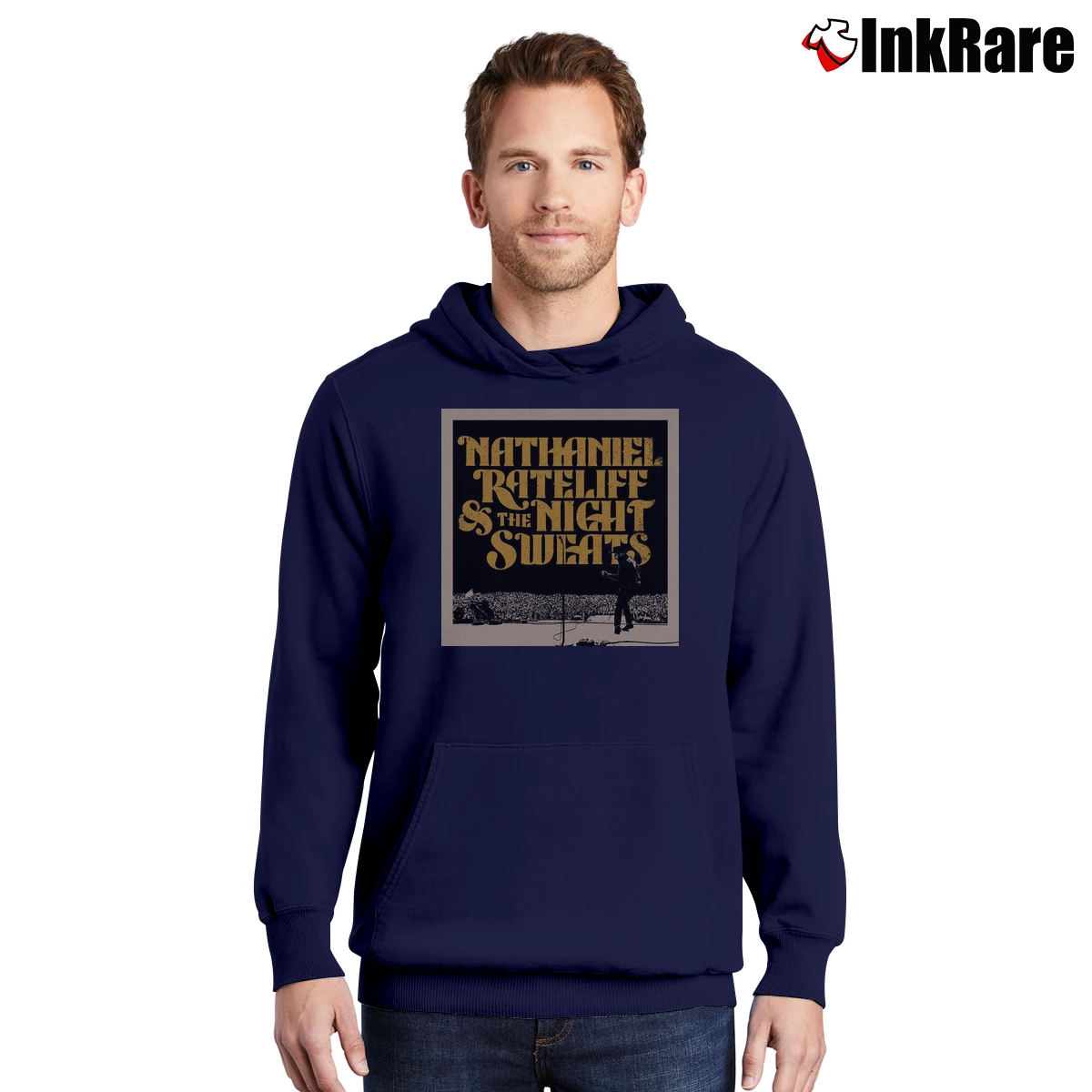 Men’s Nathaniel Rateliff The Night Sweats Pullover Hoodie in navy | Cozy, Durable, Modern Fit