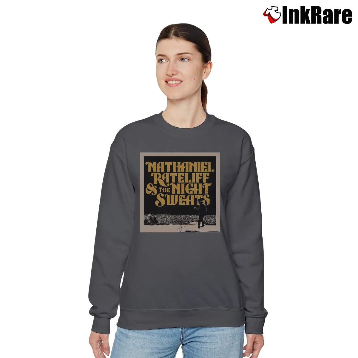 Women’s Nathaniel Rateliff The Night Sweats Relaxed Sweatshirt in charcoal | Soft, Laid-Back Vibe