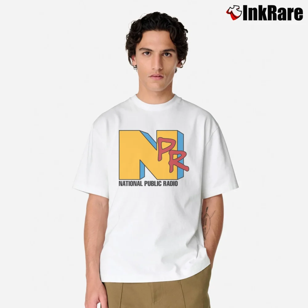 Men’s National Public Radio Classic T-Shirt in white | Soft, Breathable Everyday Wear