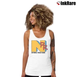 Women’s National Public Radio Tank Top in white | Lightweight, Movement-Friendly