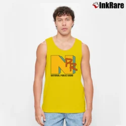Men’s National Public Radio Tank Top in yellow | Breathable, Active-Friendly Design