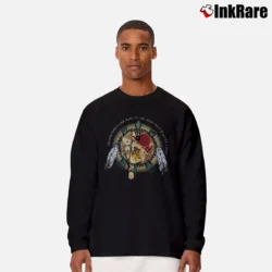 Men’s Native American Drum Solo Peace Long-Sleeve Shirt in black | Sleek, Lightweight, Year-Round Wear