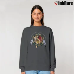 Women’s Native American Drum Solo Peace Relaxed Sweatshirt in charcoal | Soft, Laid-Back Vibe