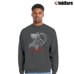 Men’s Nature Is Metal Mr. Self Destruct Crewneck Sweatshirt in charcoal | Cozy Fabric, Clean Style