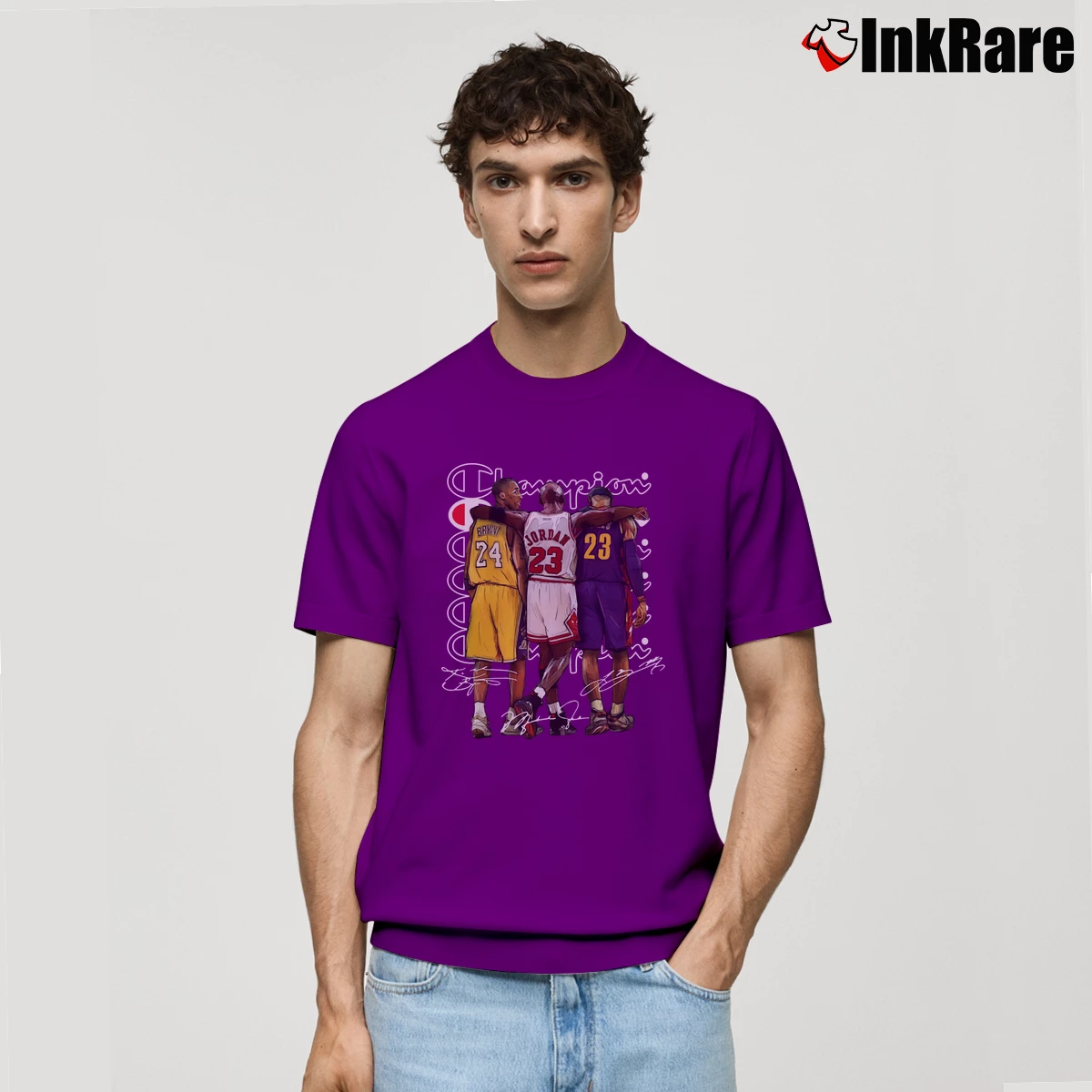 Men’s NBA Legends LeBron Jordan Kobe Memories Classic T-Shirt in purple | Soft, Breathable Everyday Wear