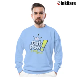 Men’s Ncis Caf - pow Xtreme Caffeine Crewneck Sweatshirt in light blue | Cozy Fabric, Clean Style