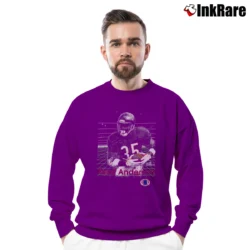Men’s Neal Anderson Bears NFL Vintage Crewneck Sweatshirt in purple | Cozy Fabric, Clean Style