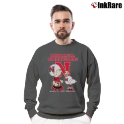 Men’s Nebraska Cornhuskers Peanuts Movie Crewneck Sweatshirt in charcoal | Cozy Fabric, Clean Style