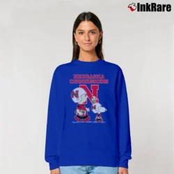 Women’s Nebraska Cornhuskers Peanuts Movie Relaxed Sweatshirt in royal blue | Soft, Laid-Back Vibe