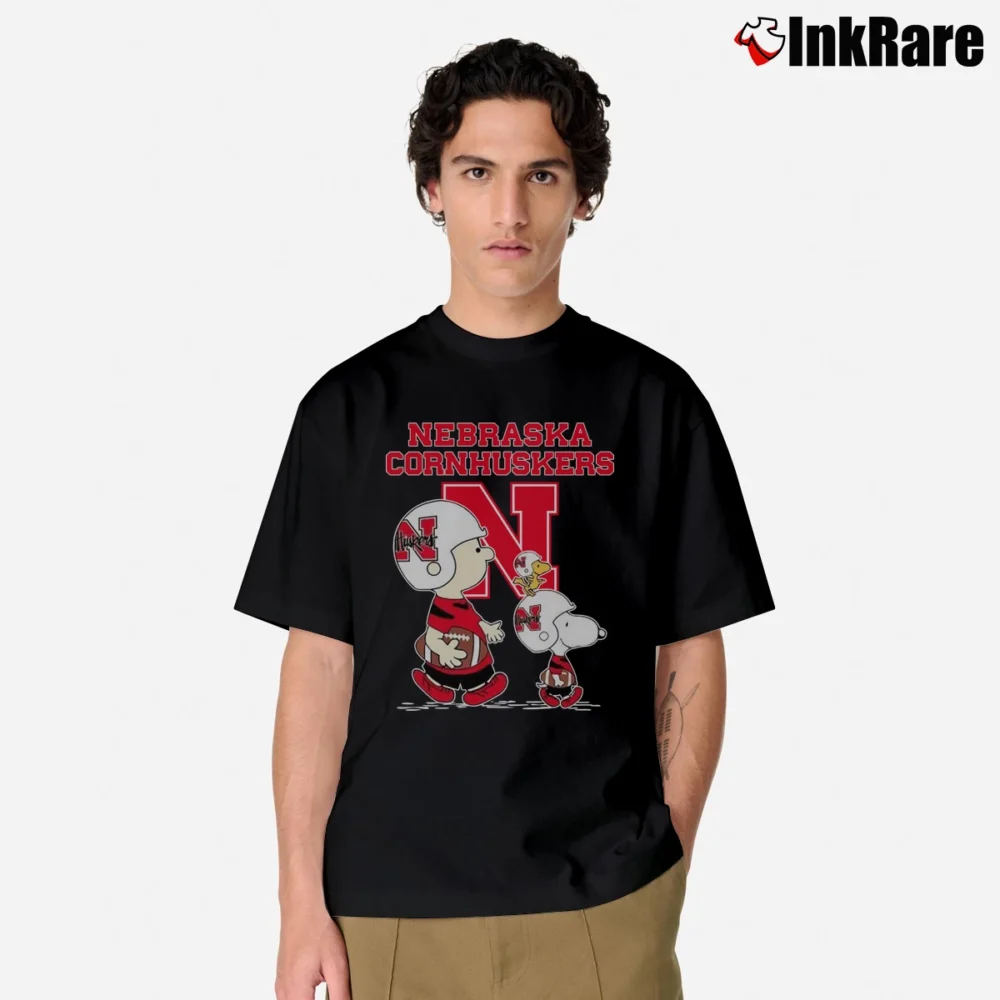 Men’s Nebraska Cornhuskers Peanuts Movie Classic T-Shirt in black | Soft, Breathable Everyday Wear