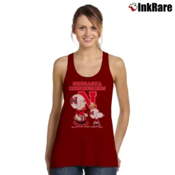 Women’s Nebraska Cornhuskers Peanuts Movie Tank Top in maroon | Lightweight, Movement-Friendly