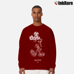 Men’s Neff Disney Mickey Mouse Long-Sleeve Shirt in maroon | Sleek, Lightweight, Year-Round Wear