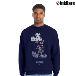 Men’s Neff Disney Mickey Mouse Crewneck Sweatshirt in navy | Cozy Fabric, Clean Style