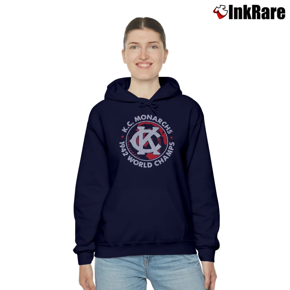 Women’s Negro League Kc Monarchs Champs Cozy Hoodie in navy | Warm, Structured, Stylish