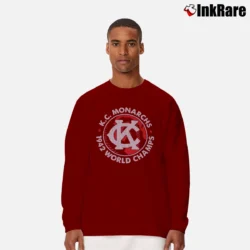 Men’s Negro League Kc Monarchs Champs Long-Sleeve Shirt in maroon | Sleek, Lightweight, Year-Round Wear