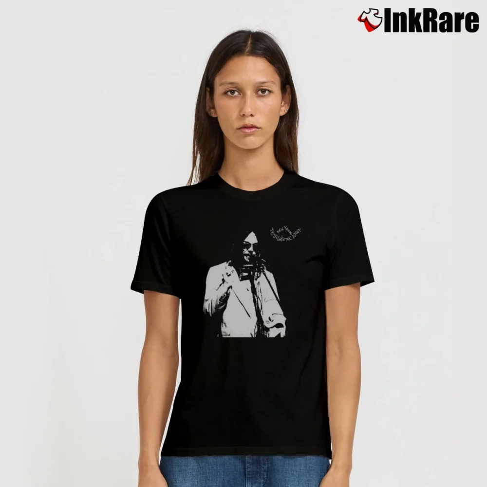 Women’s Neil Young Tonight's The Night Signature T-Shirt in black | Soft, Flattering Fit