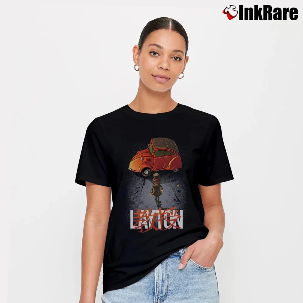 Women’s Neo Tokyo Puzzle Professor Layton Graphic Signature T-Shirt in black | Soft, Flattering Fit