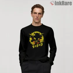 Neon Chibi Demon Cowl Batman Shirt on black long sleeve shirt for men graphic tee