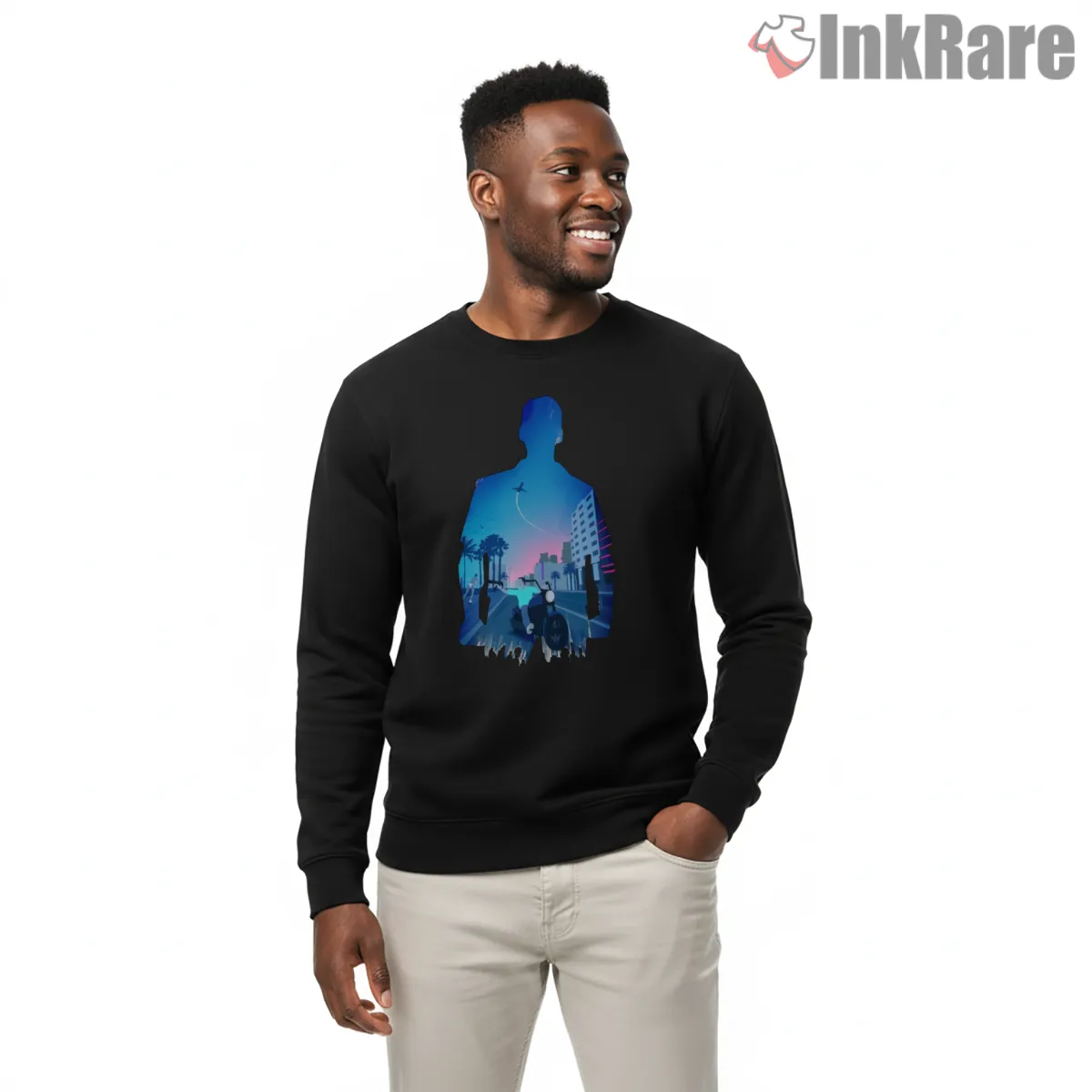Neon City Silhouette Gradient Gta Nightscape Shirt Neon City Silhouette Gradient Gta Nightscape Shirt on graphic shirt for men graphic tee