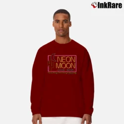 Men’s Neon Moon Country Music Long-Sleeve Shirt in maroon | Sleek, Lightweight, Year-Round Wear
