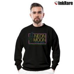 Men’s Neon Moon Country Music Crewneck Sweatshirt in black | Cozy Fabric, Clean Style
