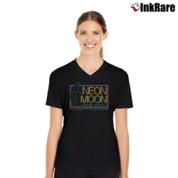 Women’s Neon Moon Country Music V-Neck Tee in black | Chic Neckline, Soft Texture
