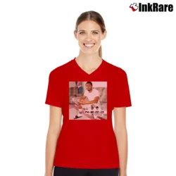 Women’s Nerd In Search Of V-Neck Tee in red | Chic Neckline, Soft Texture