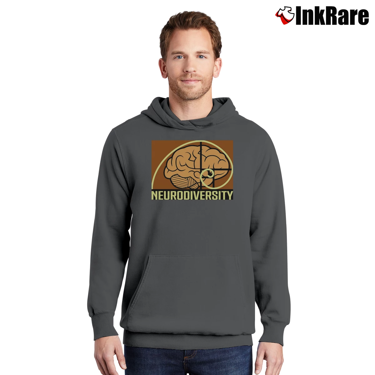 neurodiversity Men’s Pullover Hoodie in charcoal – Ultimate Warmth Men’s neurodiversity Pullover Hoodie in charcoal | Cozy, Durable, Modern Fit