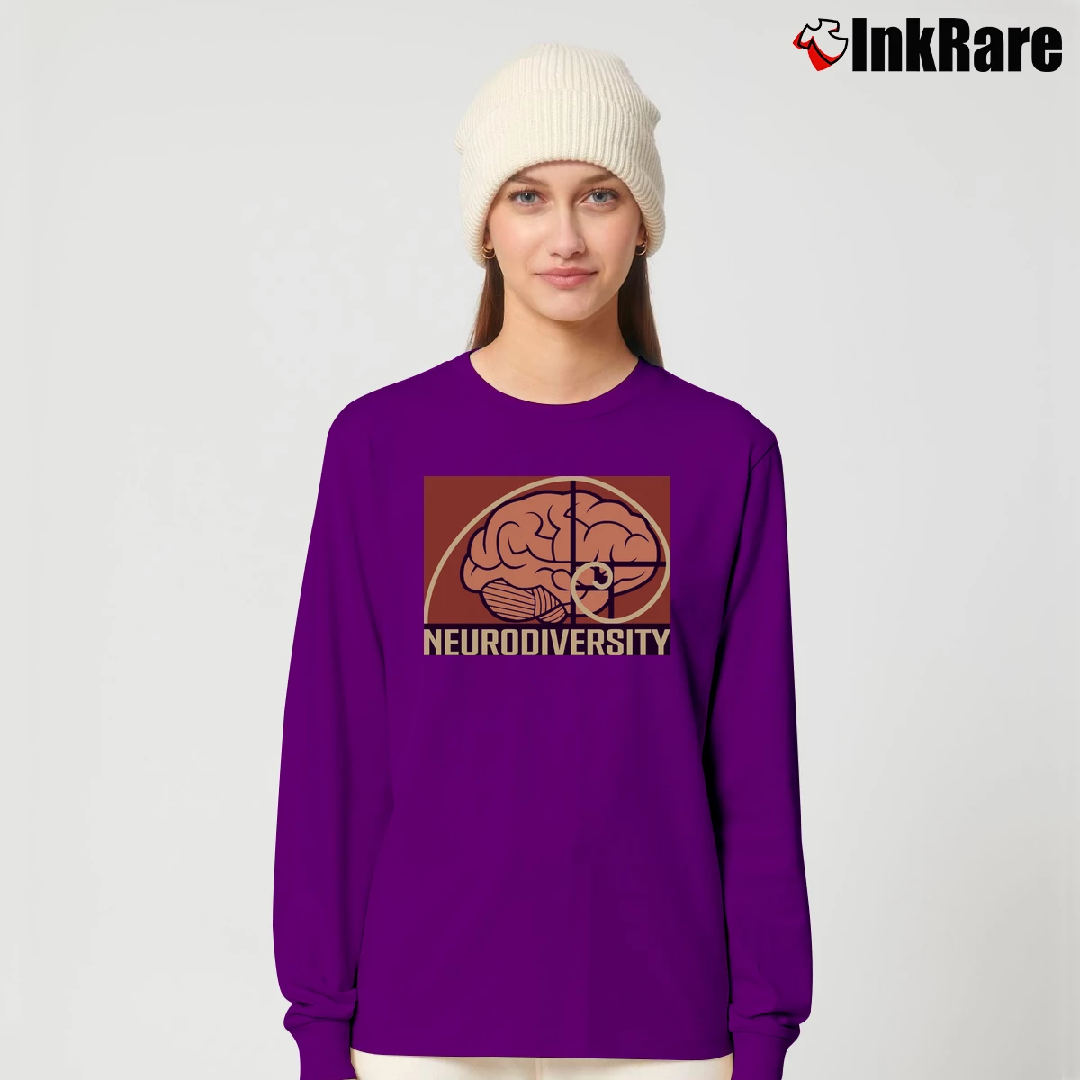 neurodiversity Women’s Long-Sleeve Top in purple – Effortless Layer Women’s neurodiversity Long-Sleeve Top in purple | Sleek, Versatile, All-Season
