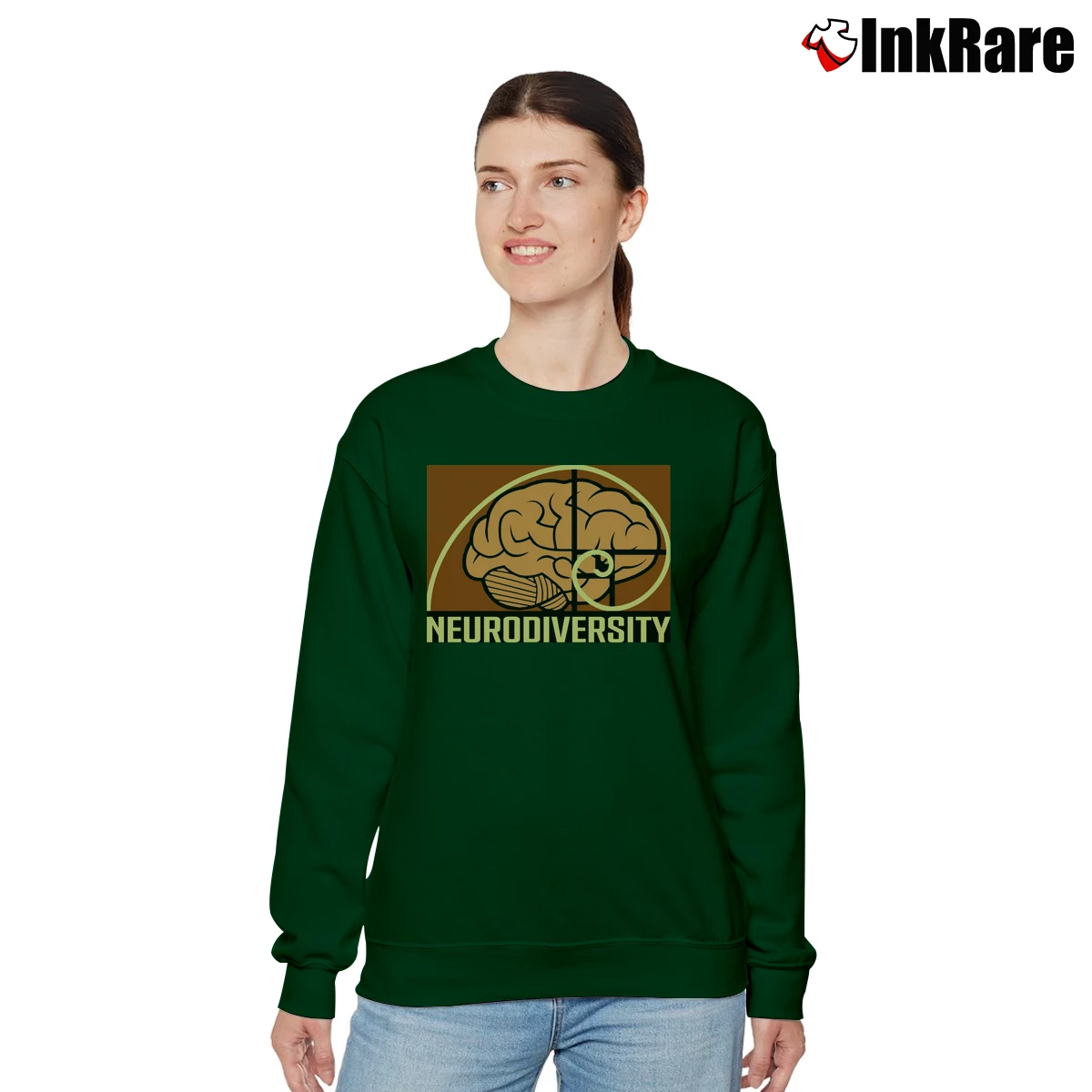 neurodiversity Women’s Relaxed Sweatshirt in forest green – Cozy Casual Women’s neurodiversity Relaxed Sweatshirt in forest green | Soft, Laid-Back Vibe