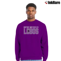 Men’s New Mexico Lobos University Mascot 80s Red Crewneck Sweatshirt in purple | Cozy Fabric, Clean Style