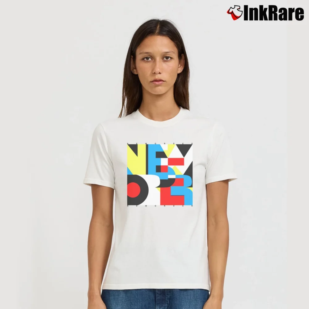Women’s New Order Album Promo Tour Signature T-Shirt in white | Soft, Flattering Fit