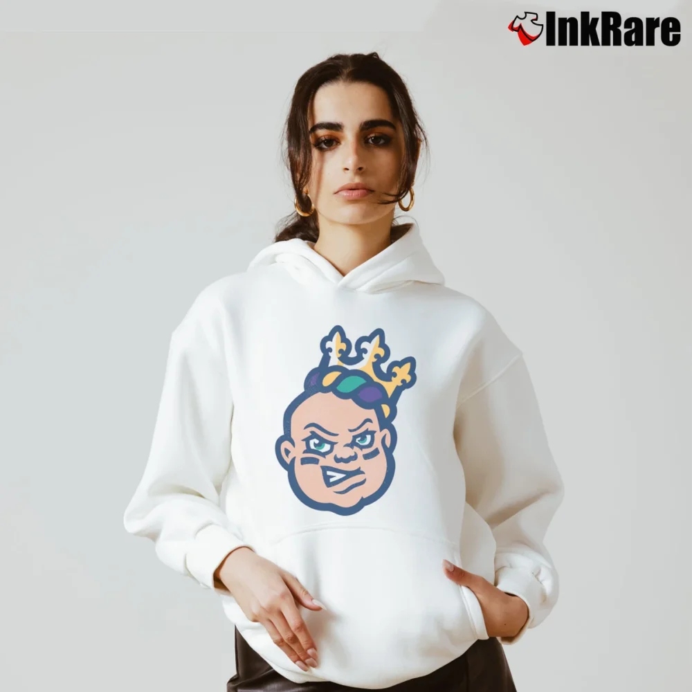 Women’s New Orleans Baby Cakes Club Logo Cozy Hoodie in white | Warm, Structured, Stylish