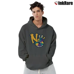 Men’s New Orleans Baby Cakes Logo Tech Pullover Hoodie in charcoal | Cozy, Durable, Modern Fit