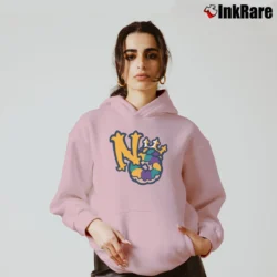 Women’s New Orleans Baby Cakes Logo Tech Cozy Hoodie in light pink | Warm, Structured, Stylish