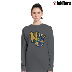 Women’s New Orleans Baby Cakes Logo Tech Long-Sleeve Top in charcoal | Sleek, Versatile, All-Season