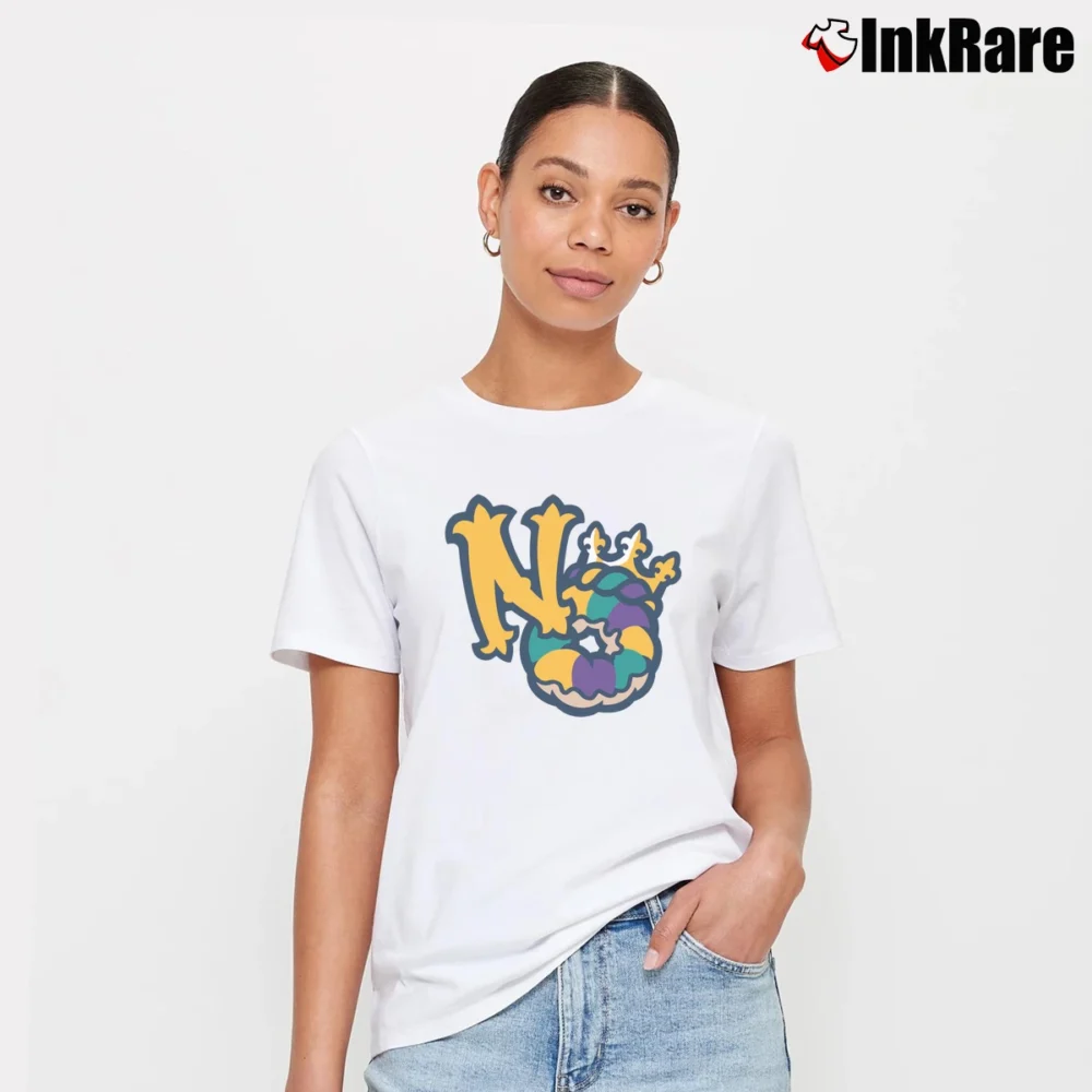 Women’s New Orleans Baby Cakes Logo Tech Signature T-Shirt in white | Soft, Flattering Fit