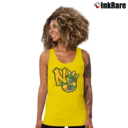 Women’s New Orleans Baby Cakes Logo Tech Tank Top in yellow | Lightweight, Movement-Friendly