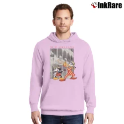 Men’s New Orleans Disney Magic Kingdom Mickey Goofy Disney Pullover Hoodie in light pink | Cozy, Durable, Modern Fit