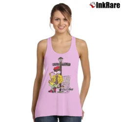 Women’s New Orleans Jazz Cat Bourbon St Tank Top in light pink | Lightweight, Movement-Friendly