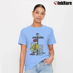 Women’s New Orleans Jazz Cat Bourbon Street Signature T-Shirt in light blue | Soft, Flattering Fit