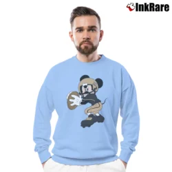 Men’s New Orleans Saints Football Team Mickey Mouse Disney Crewneck Sweatshirt in light blue | Cozy Fabric, Clean Style