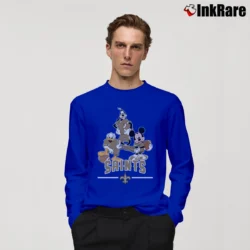 Men’s New Orleans Saints Mickey Donald Goofy Football Long-Sleeve Shirt in royal blue | Sleek, Lightweight, Year-Round Wear
